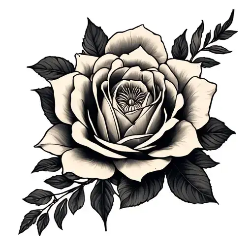 Sepia tattoo design idea