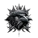 artorias, sif, vigvisir crown font raven tattoo design idea