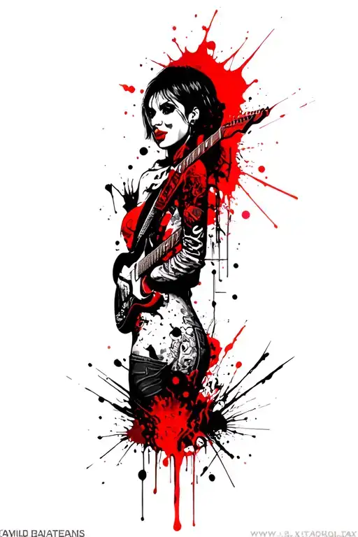 rock 'n roll inspired tattoo tattoo design idea