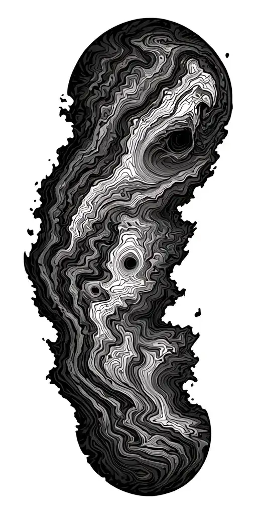 topography map lines tattoo design idea