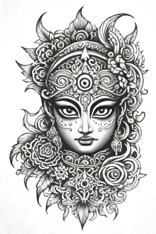 durga eyes tattoo design featuring tattoo design idea