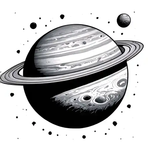 planets space love science tattoo design idea