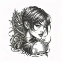 resident evil ada wong  tattoo design idea