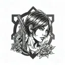 resident evil ada wong  tattoo design idea