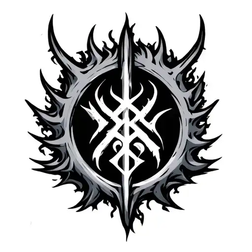berserk brand of sacrifice symbol tattoo design idea
