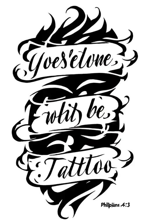 bible verse Philippians 4:13 tattoo design idea