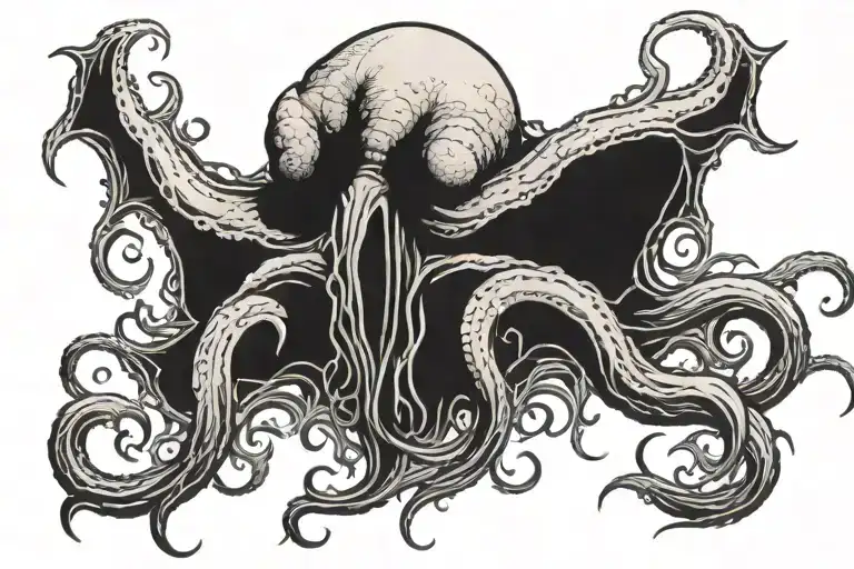 cthulhu head tattoo tattoo design idea