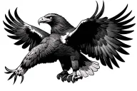 war eagle soaring tattoo design idea