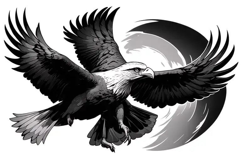 war eagle soaring tattoo design idea