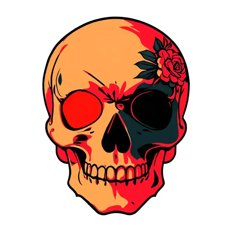 outlaw sugar skull tattoo design idea