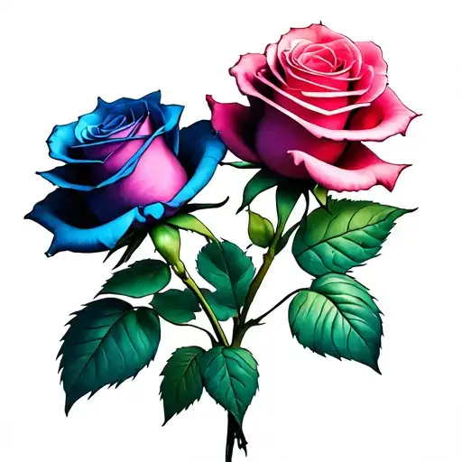 3 roses wrapping together. the song lyrics "two lost souls swimming in a fish bowl" linked in with the roses stems  tattoo design idea