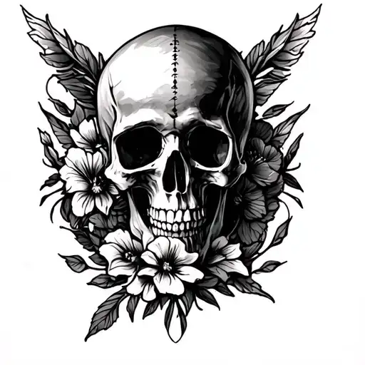 Forearm tattoo design inspired by memento mori – ‘remember you are mortal’, evoking a sense of impermanence and living i tattoo design idea