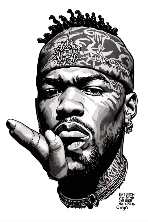 get rich or die tryin' tattoo design idea