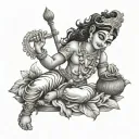 krishna tattoo design idea