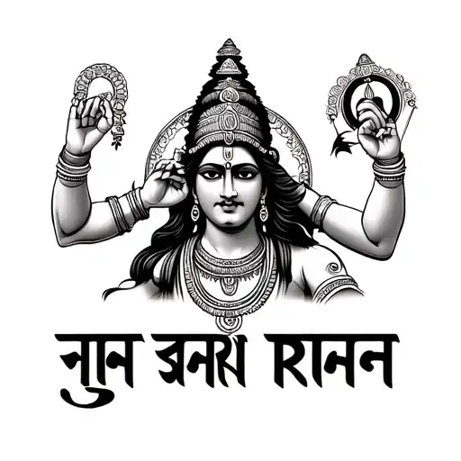 Hindu "Jai Shri Ram". tattoo design idea