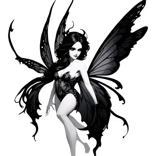 Evil Fairy tattoo design idea