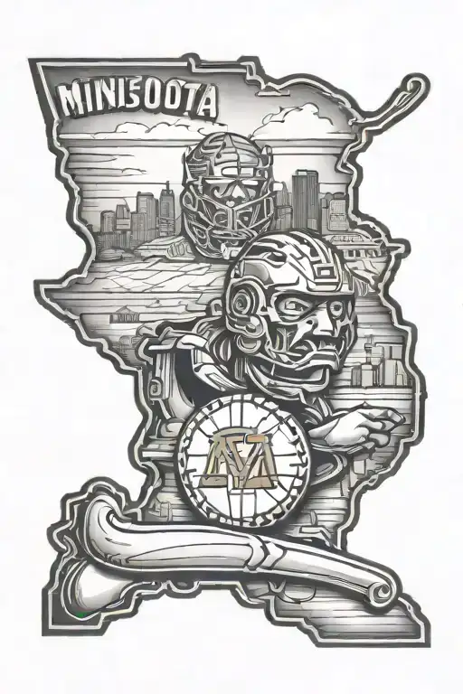 Minnesota sports tattoo design idea