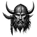 viking fiel face tattoo design idea