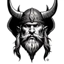 viking fiel face tattoo design idea