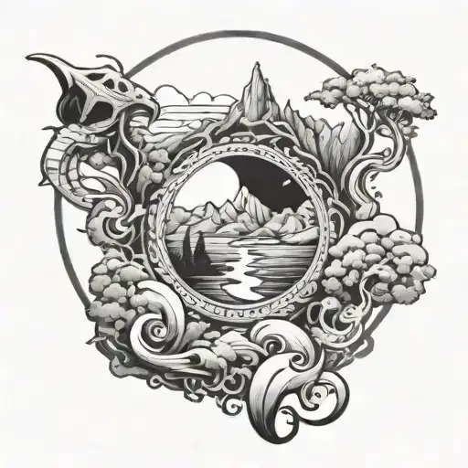 Journey tattoo design idea