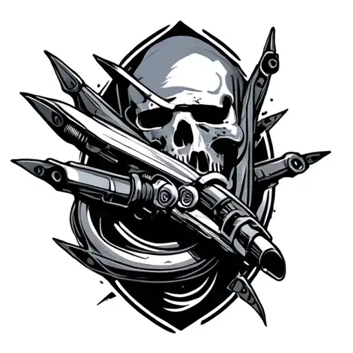 Hydraulics jet blades tattoo design idea