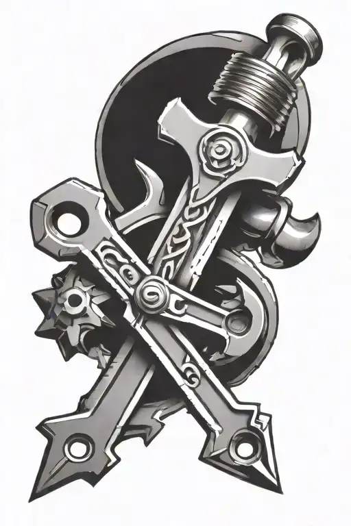 adjustible wrench  tattoo design idea