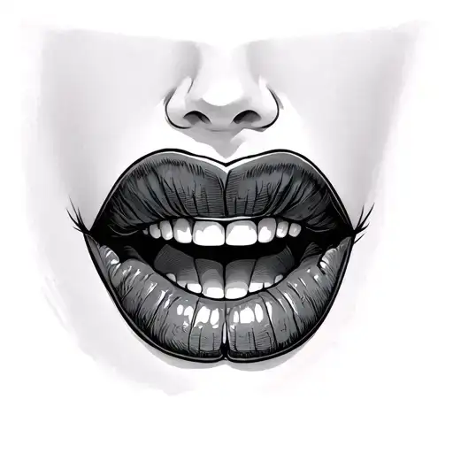 Throat tattoo design idea