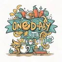 one day at a time text tattoo design idea