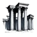 Roman Pillars tattoo design idea