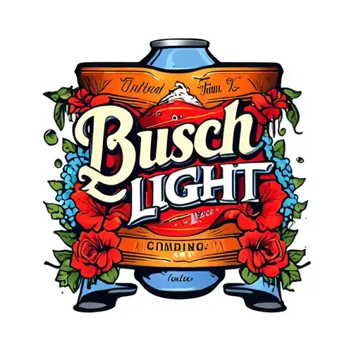 Busch light can tattoo design idea