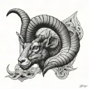 ibex tattoo design idea