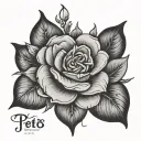 small tattoo inspired by Peter 4:8 bible verse tattoo design idea