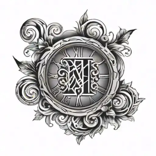 roman numerals 22 tattoo design idea