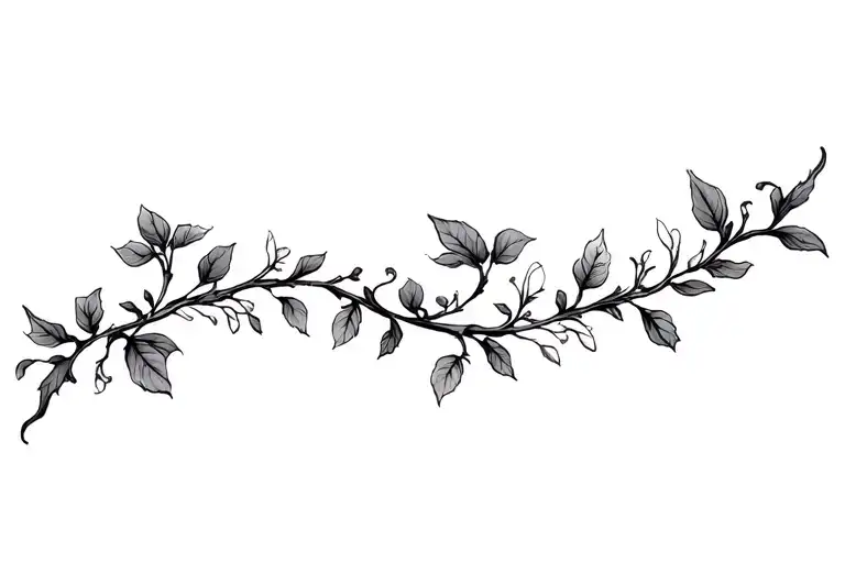 jasmin ivy vine tattoo design idea