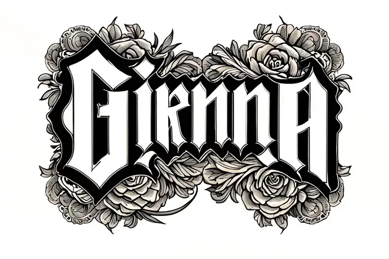 "Girma" in fancy letters tattoo design idea