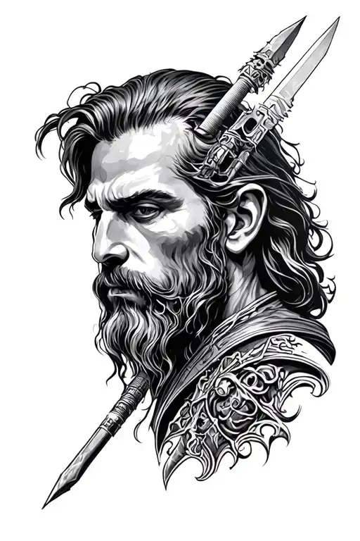 lord of the rings, star wars, elder scrolls tattoo design idea