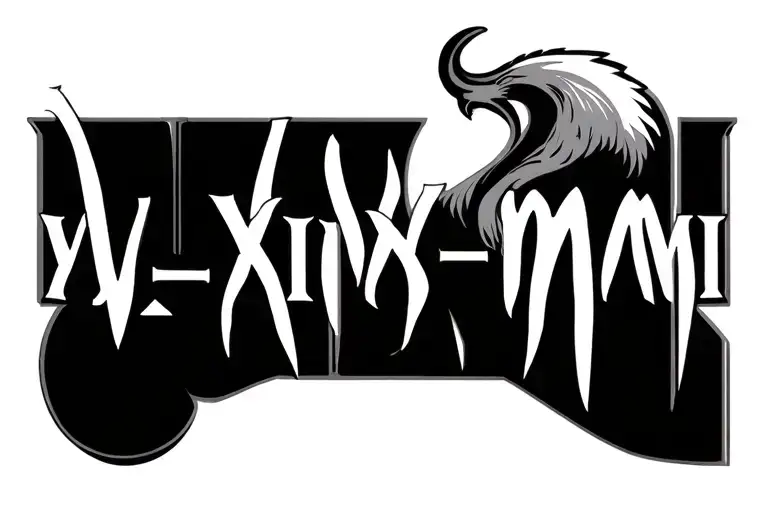 "V-XXIX-MMII" Zodiac sign Gemini symbol tattoo design idea