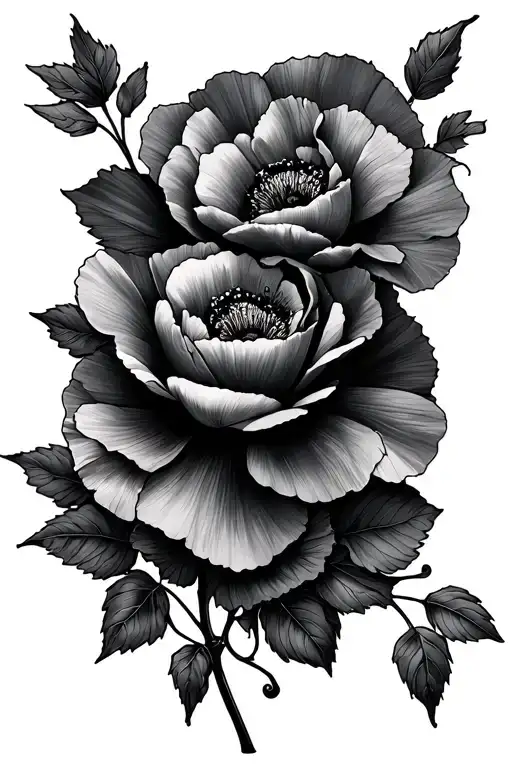 Ivy vine and poppy's tattoo design idea