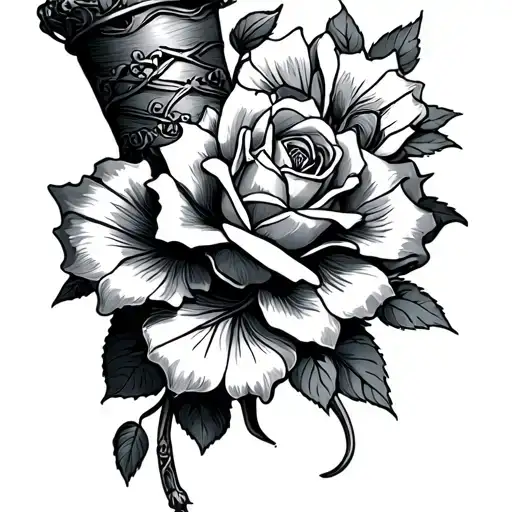 Garter tattoo design idea
