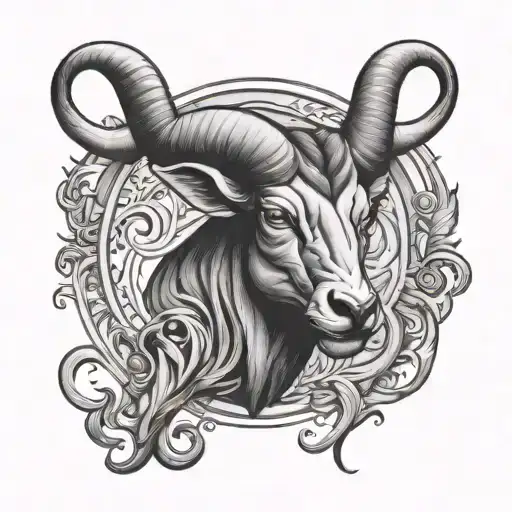 taurus aries Capricorn symbol tattoo design idea