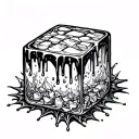 ice cube melting tattoo design idea