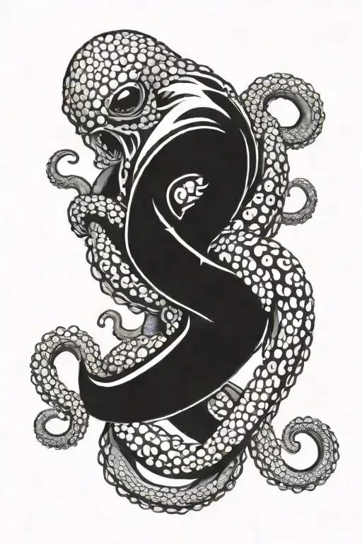 octopus brazilian jiu jitsu fighter grappling tattoo design idea