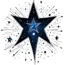 trashy y2k star constellation tattoo design idea