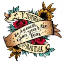 let your faith be greater than your fear tattoo design idea