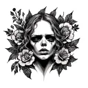 Dark Tattoo about depression and anxiety including gambling addiction, drug addiction and suicidal thoughts overall. tattoo design idea