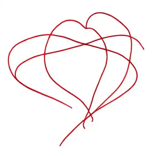 red string theory of love tattoo design idea