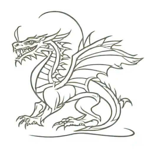 WELSH DRAGON tattoo design idea