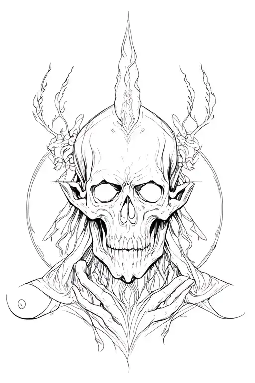 God of death tattoo design idea