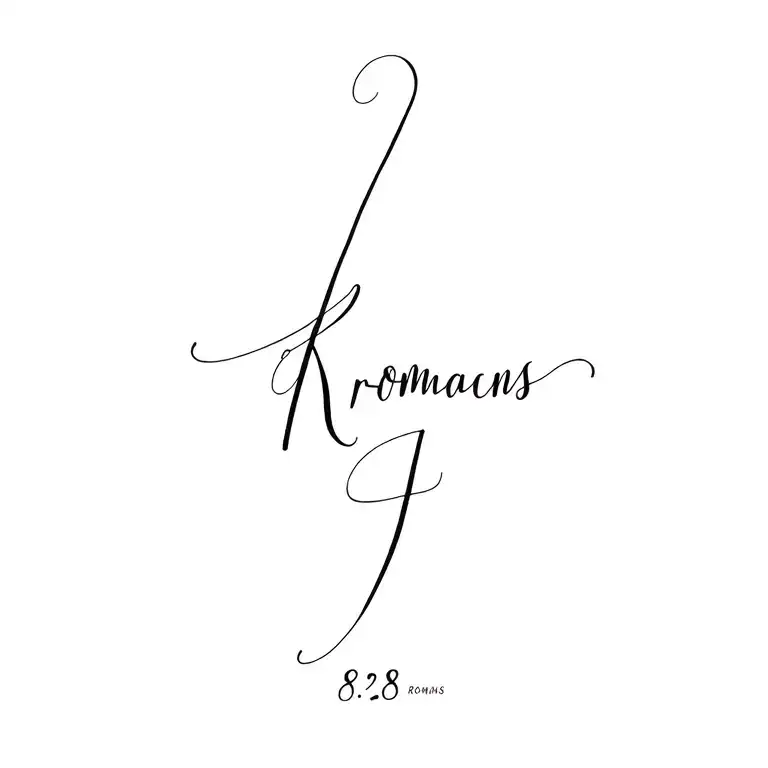 Romans 8:28 tattoo design idea