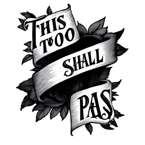 this too shall pass tattoo design idea